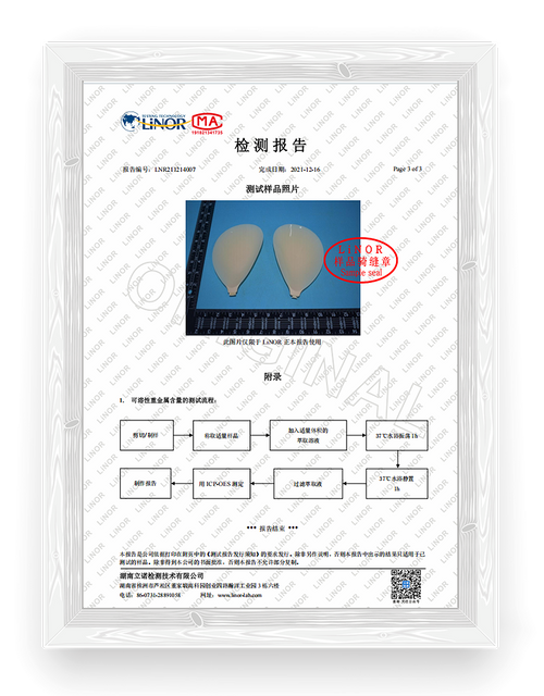 Test report for eco-friendly materials used in Sweetyle adhesive bras