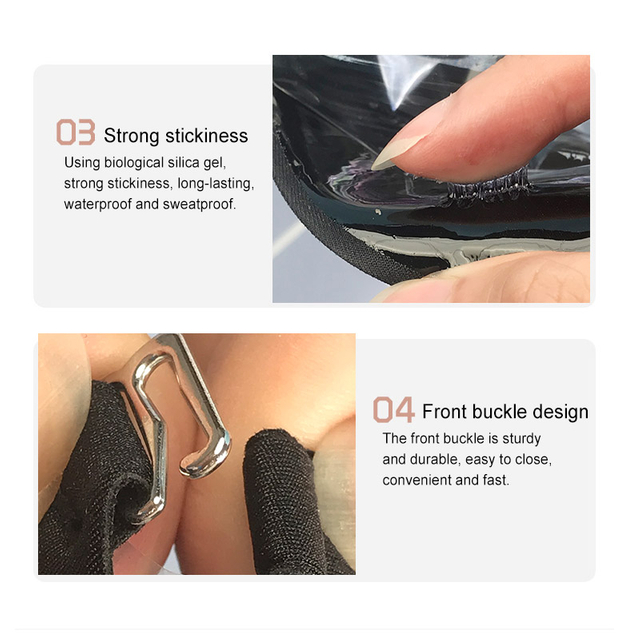 Self Adhesive Invisible Silicone Bra Backless Strapless Bra for Women