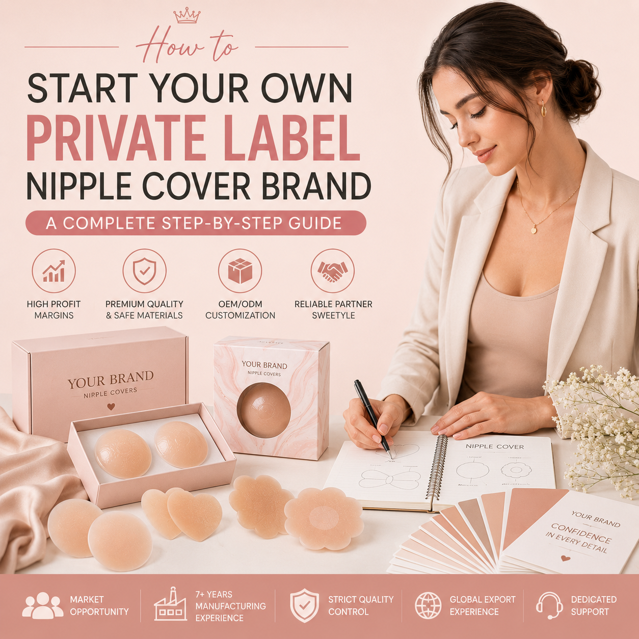 How to Start Your Own Private Label Nipple Cover Brand: A Complete Step-by-Step Guide