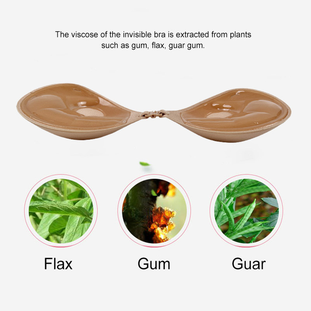 High Quality Boxed Women's Silicone Front Open Bra Strapless Wedding Party Invisible Bra Push up Nipple Chest Patch Silicone Bra