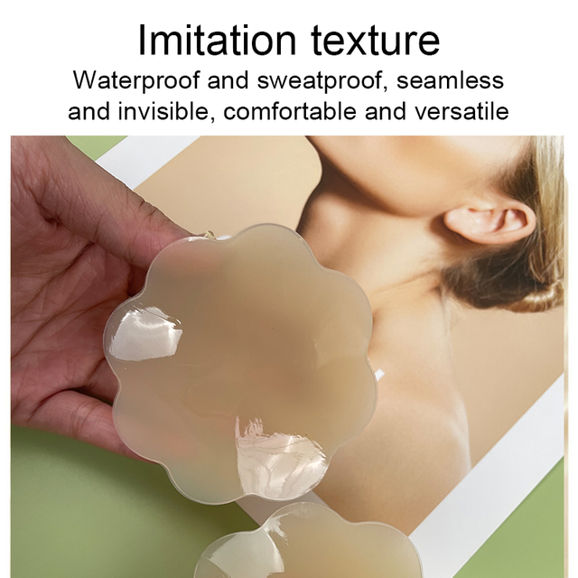 Flower Shape WaterProof Ultra Thin Nipple Pasties Reusable Sticky Silicone Nipple Cover