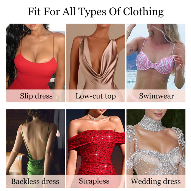 Seamless Invisible Skin Color Breast Nipple Invisible Wing Bra Silicone New Angel Wing Adhesive Bra