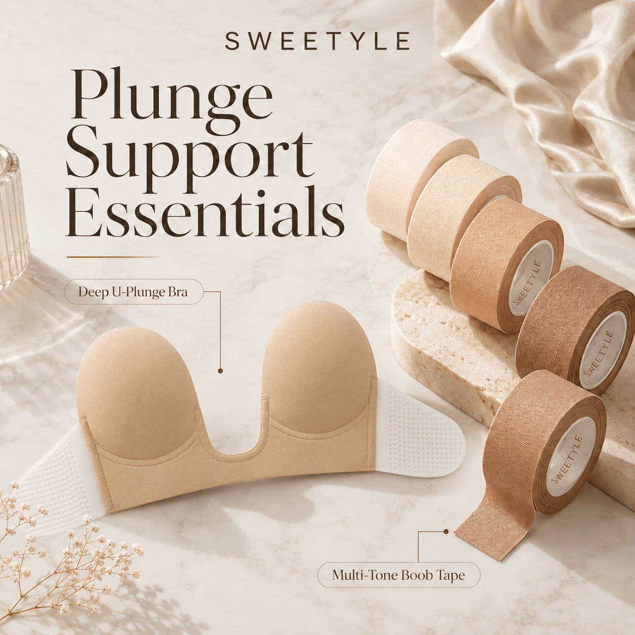U-plunge adhesive bra and cotton boob tape for formal wear..png