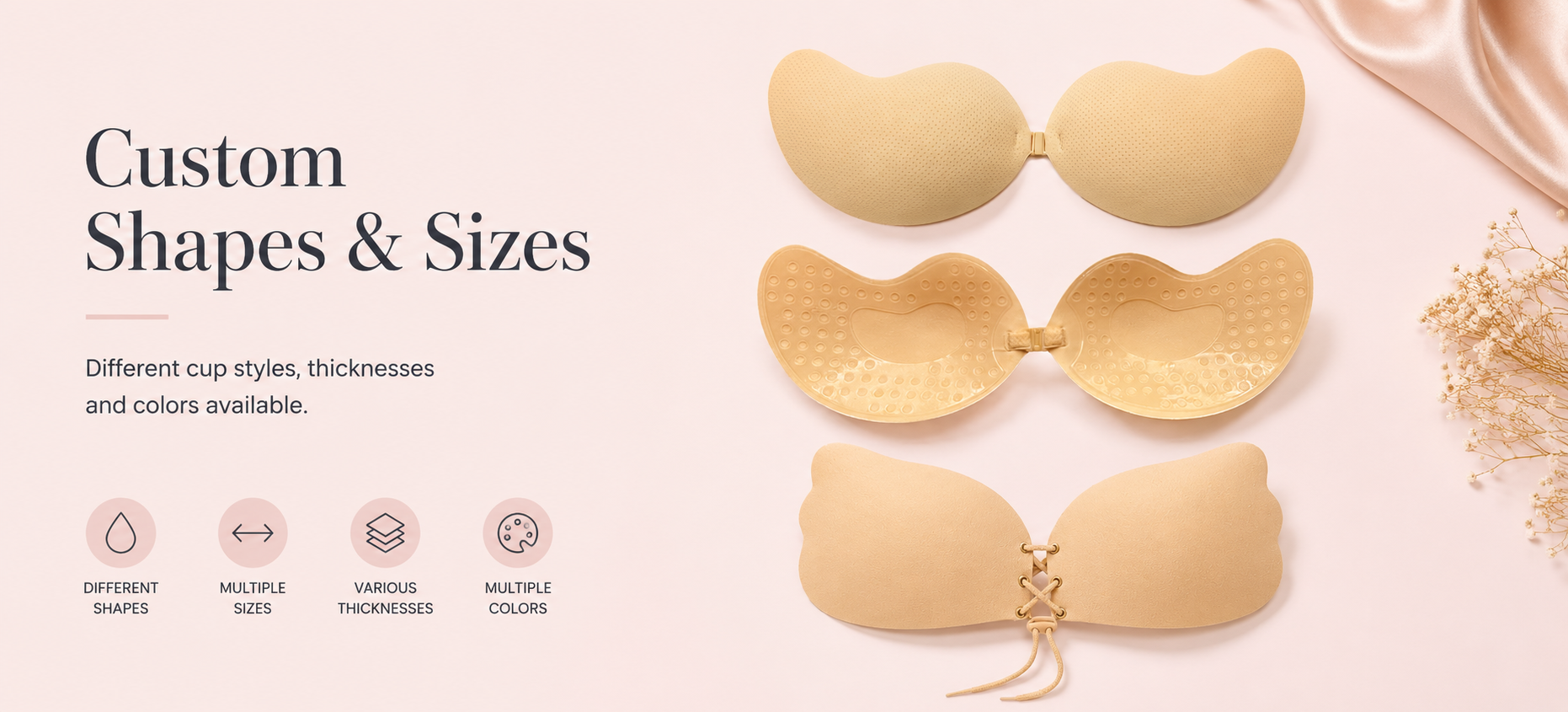 Invisible Silicone Adhesive Bra with Front Clip - OEM/ODM Strapless Push Up Bra Factory