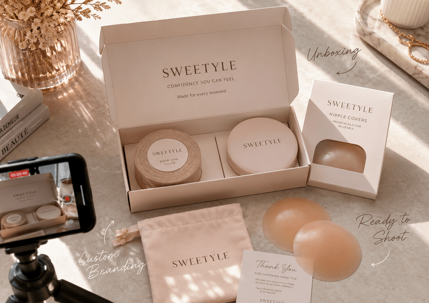 Influencer unboxing custom branded nipple covers.png