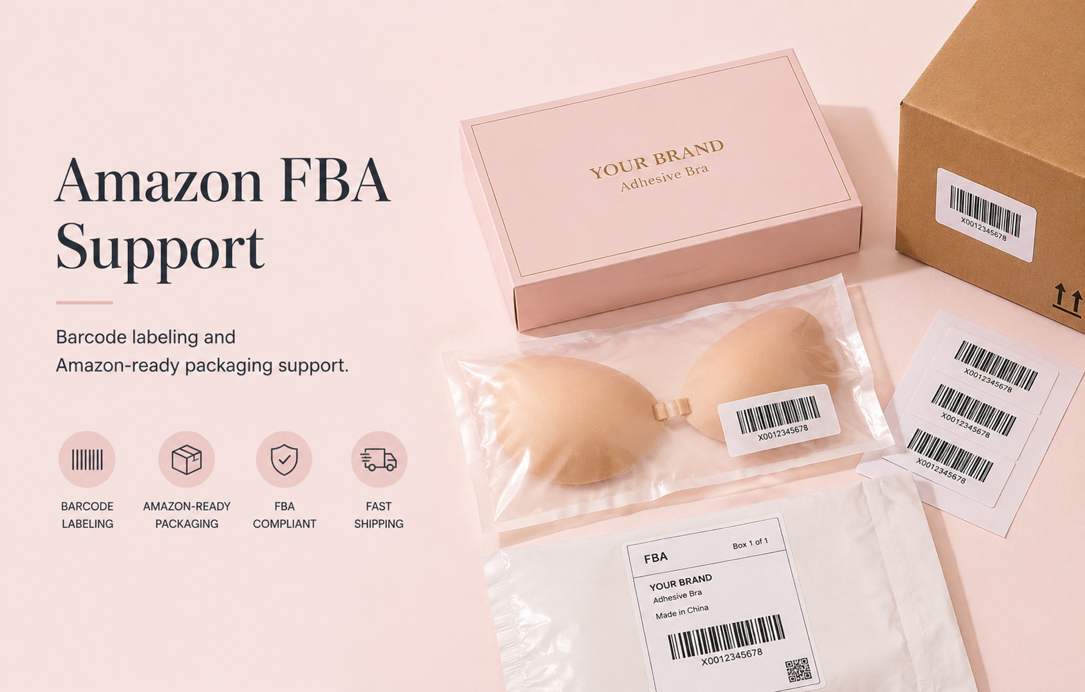 Custom Underwear Accessories including Flower Nipple Covers and Glue - Wholesale Lingerie Solutions
