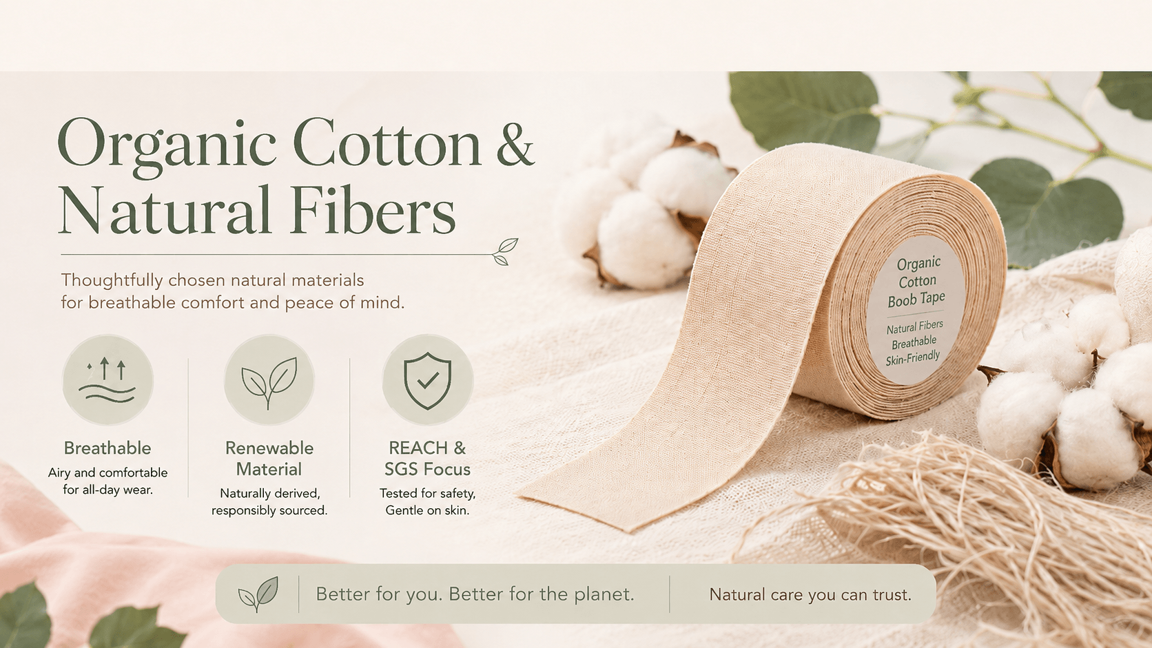 Organic cotton boob tape made with natural fibers for breathable and eco-conscious intimate wear.png