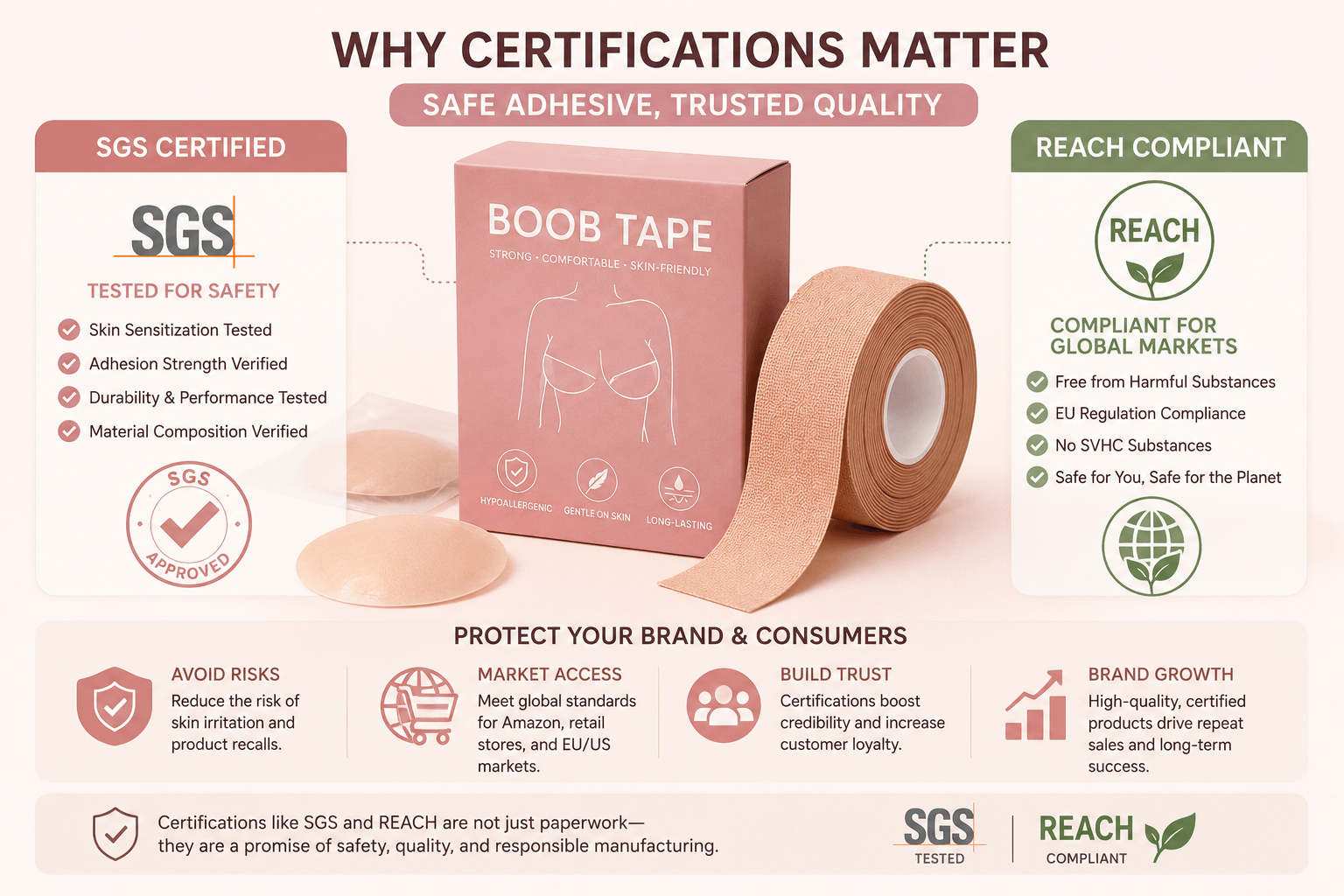 Boob tape safety certifications including REACH and SGS testing.png